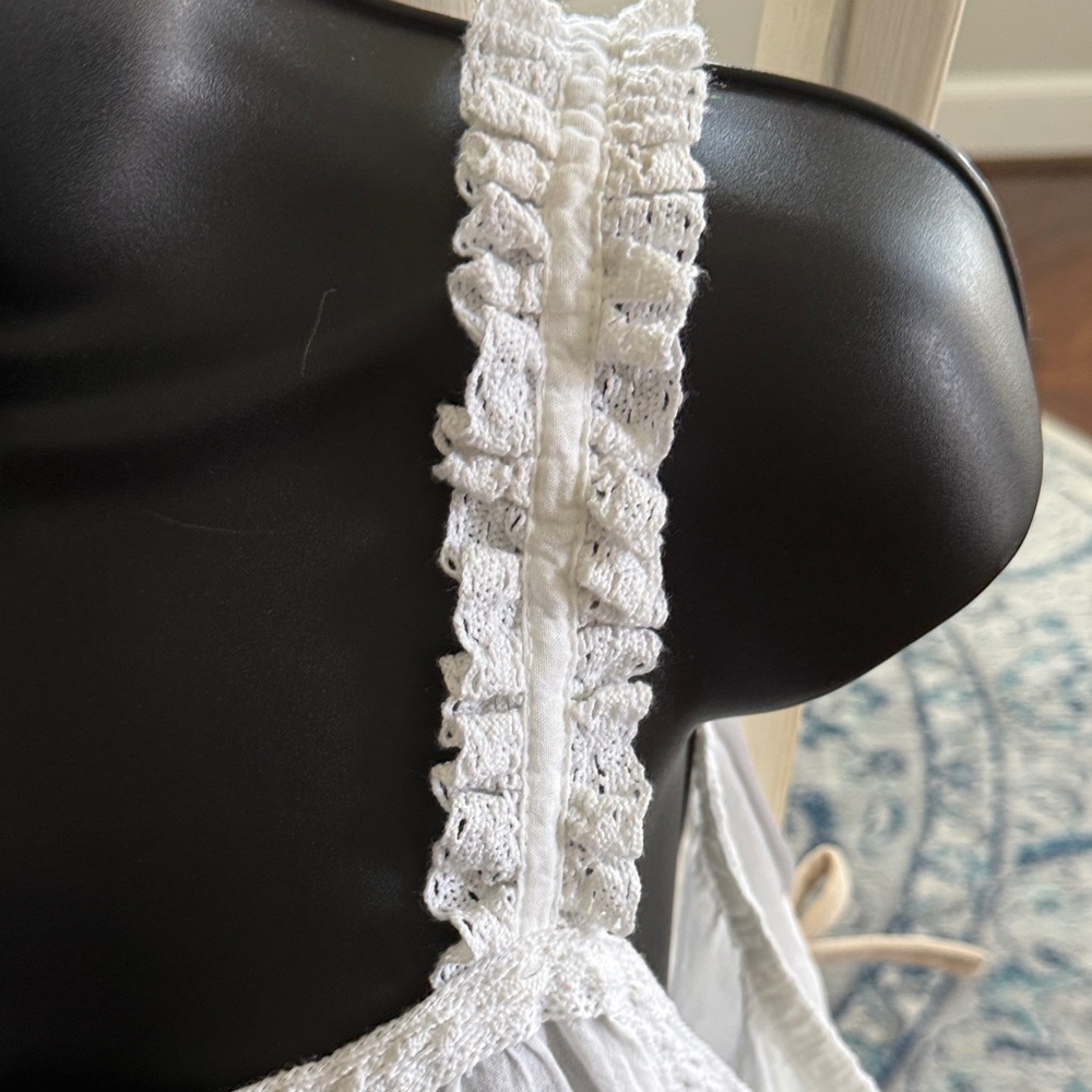 H&M White Ruffled Strap Crop Top - Picture 4 of 5